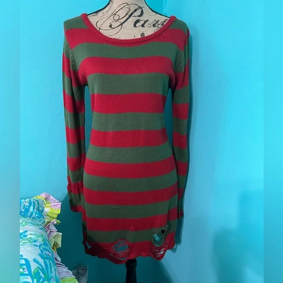 green emerald velvet dress Amazon.com: Kenischcos Red and Green Striped Sweater Dress with Hat Glove  Adult Women Krueger Costume Halloween Cosplay Outfit : Clothing, Shoes &  Jewelry main image 0